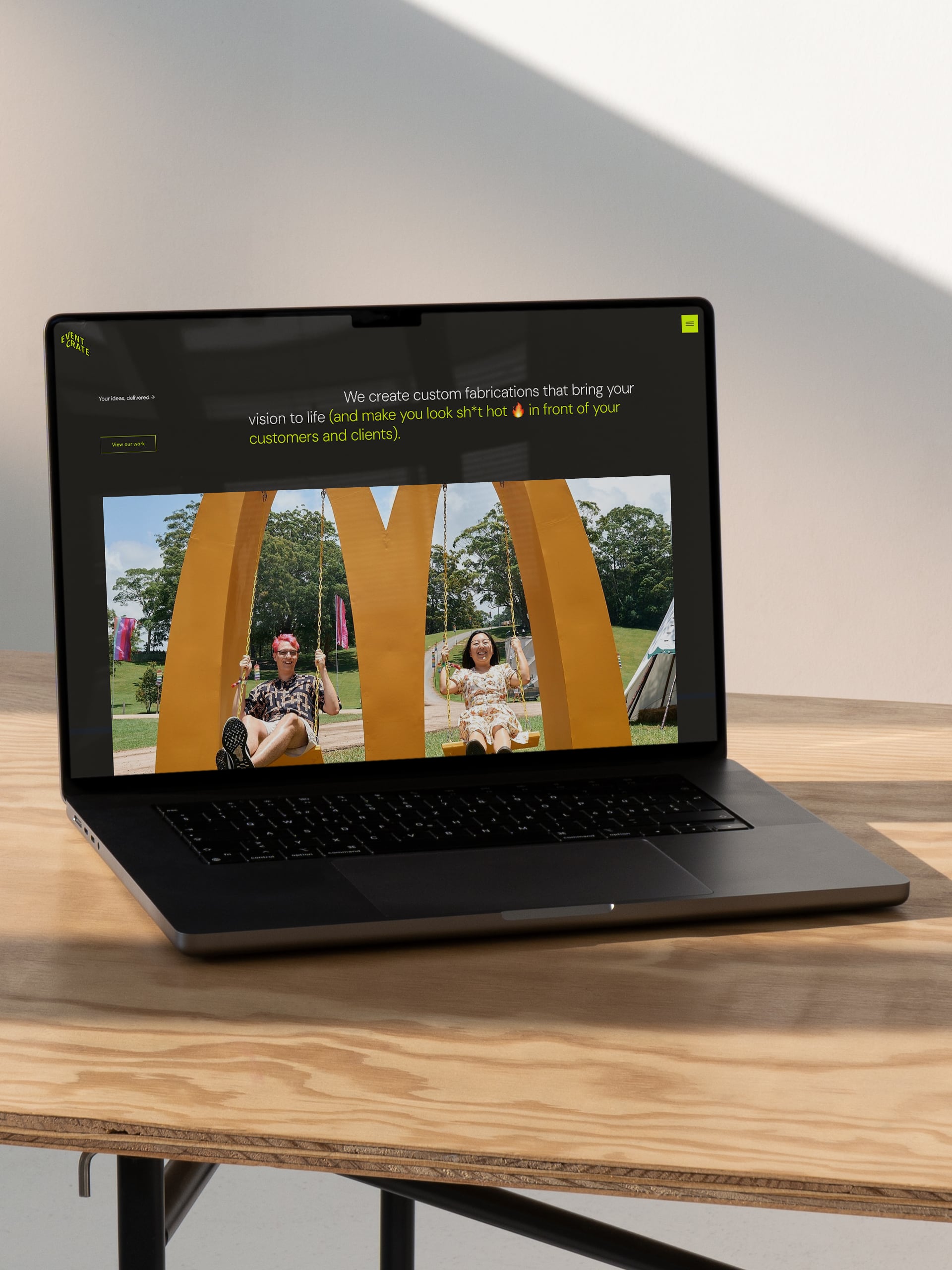 Event Crate website homepage