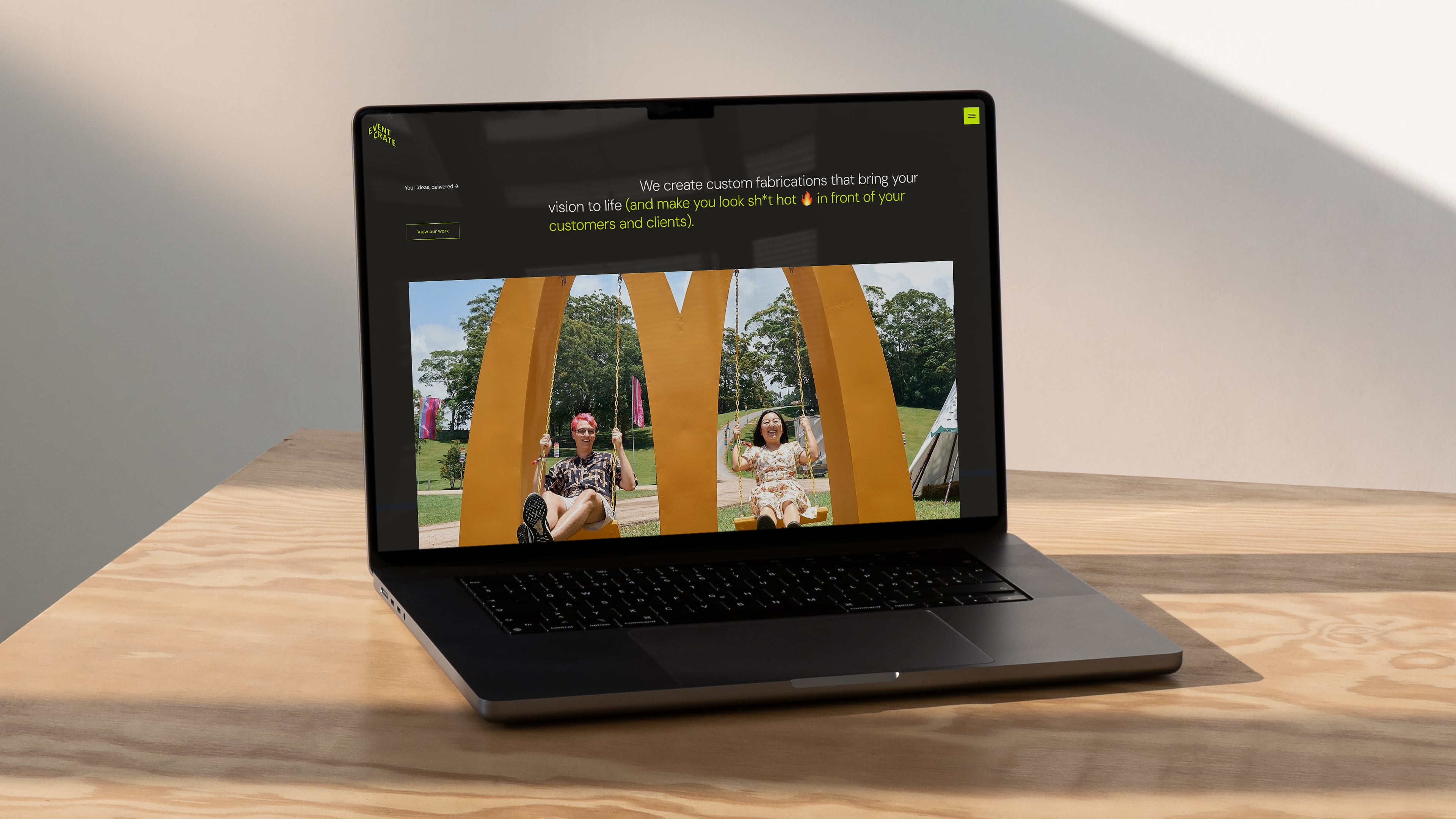 Event Crate website homepage
